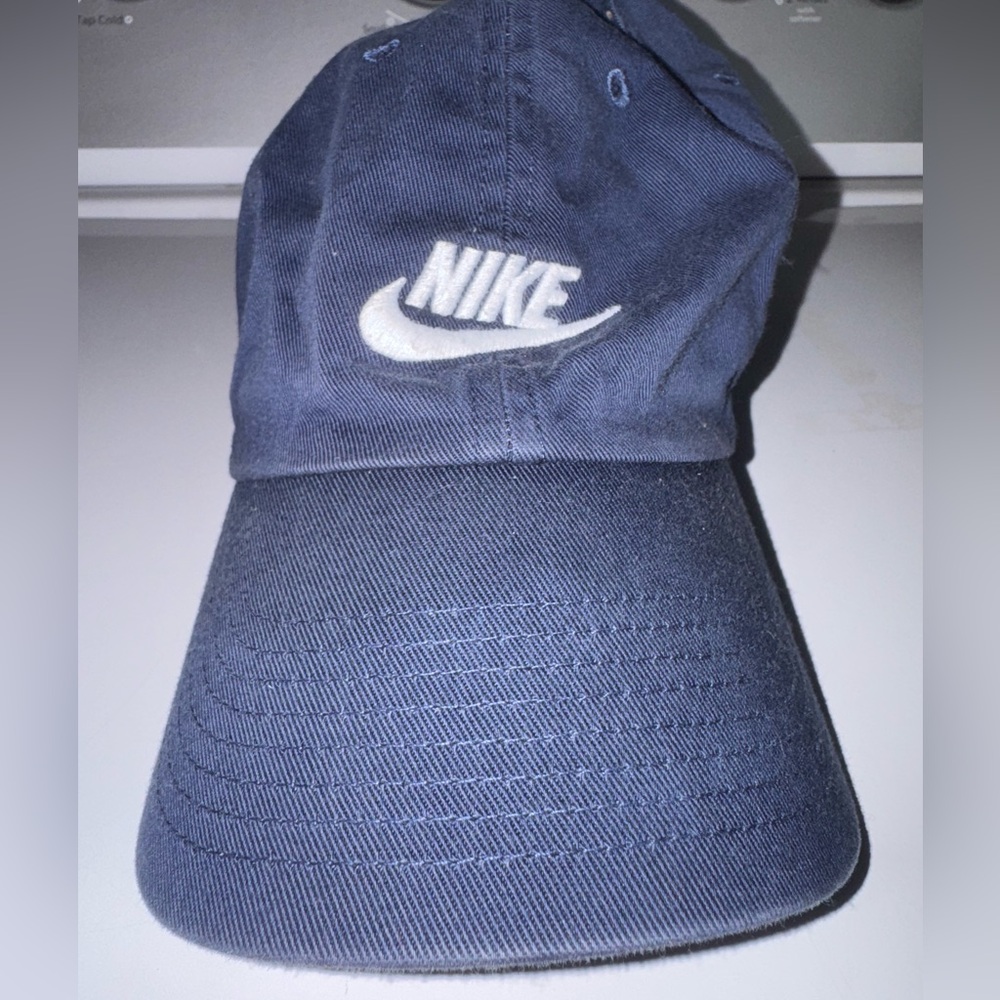 Nike Navy Baseball Cap with White Swoosh
